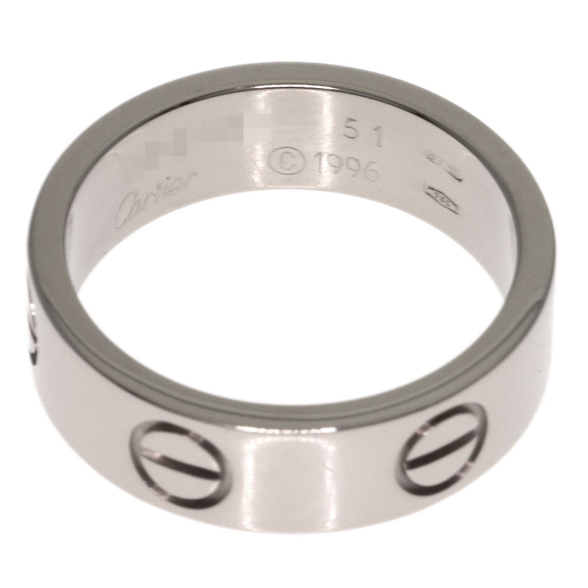 CARTIER love ring #51 Ring K18 White Gold Ladies [Used]