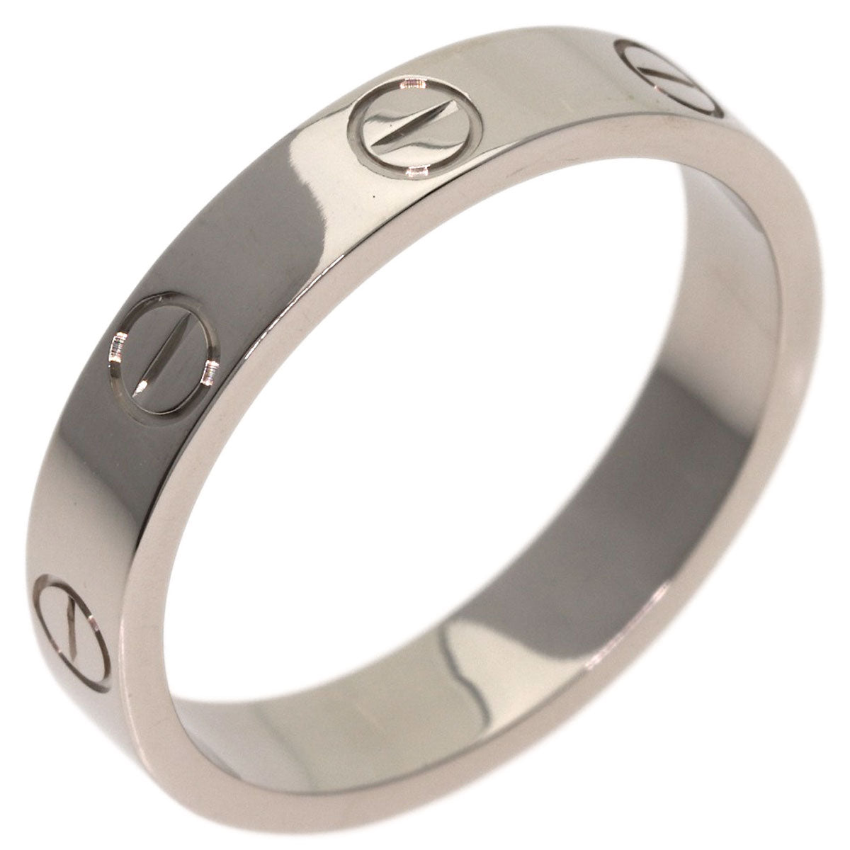 CARTIER love ring #52 Ring K18 White Gold Ladies [Used]