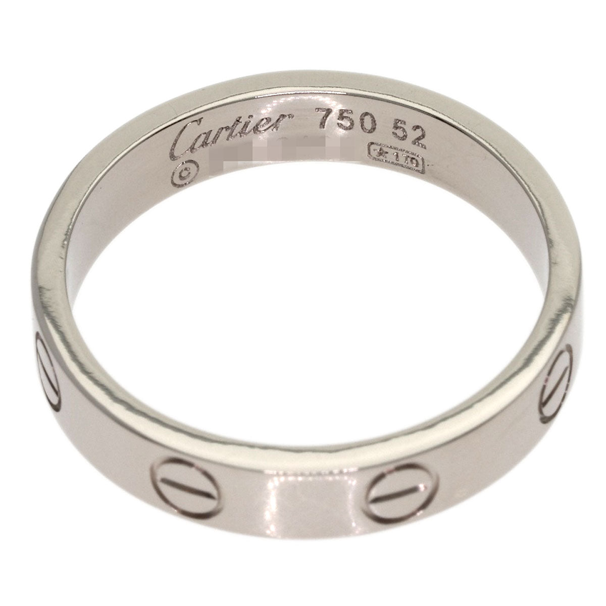 CARTIER love ring #52 Ring K18 White Gold Ladies [Used]