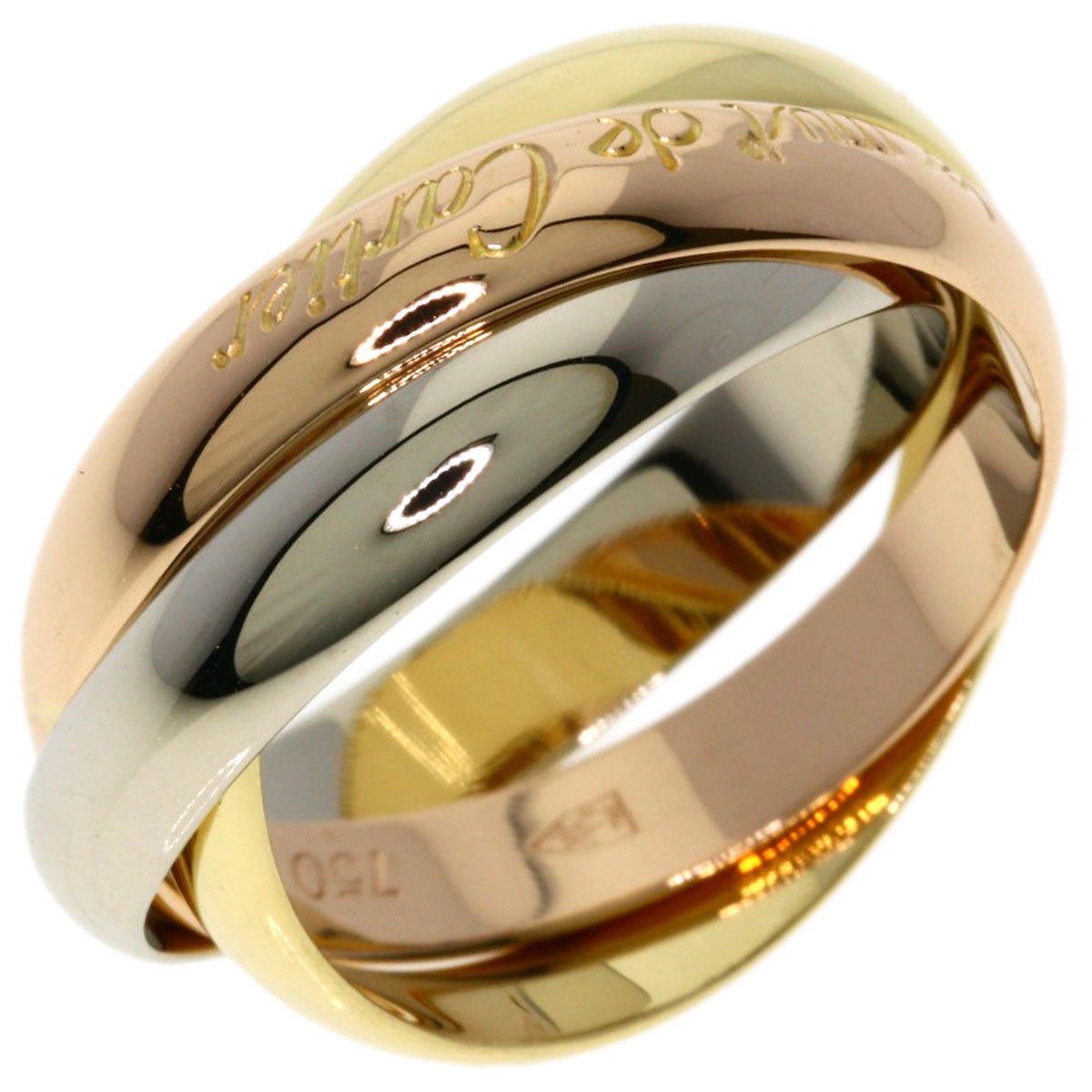 CARTIER Trinity #51 Ring K18 Pink Gold 18K Yellow GoldLadies [Used]