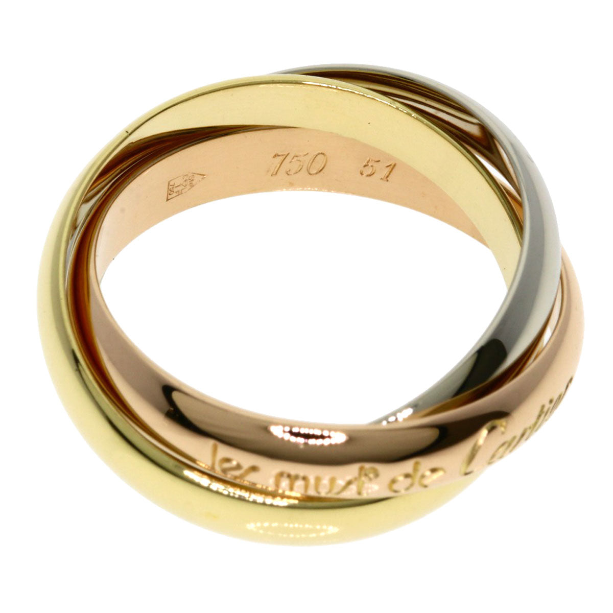 CARTIER Trinity #51 Ring K18 Pink Gold 18K Yellow GoldLadies [Used]