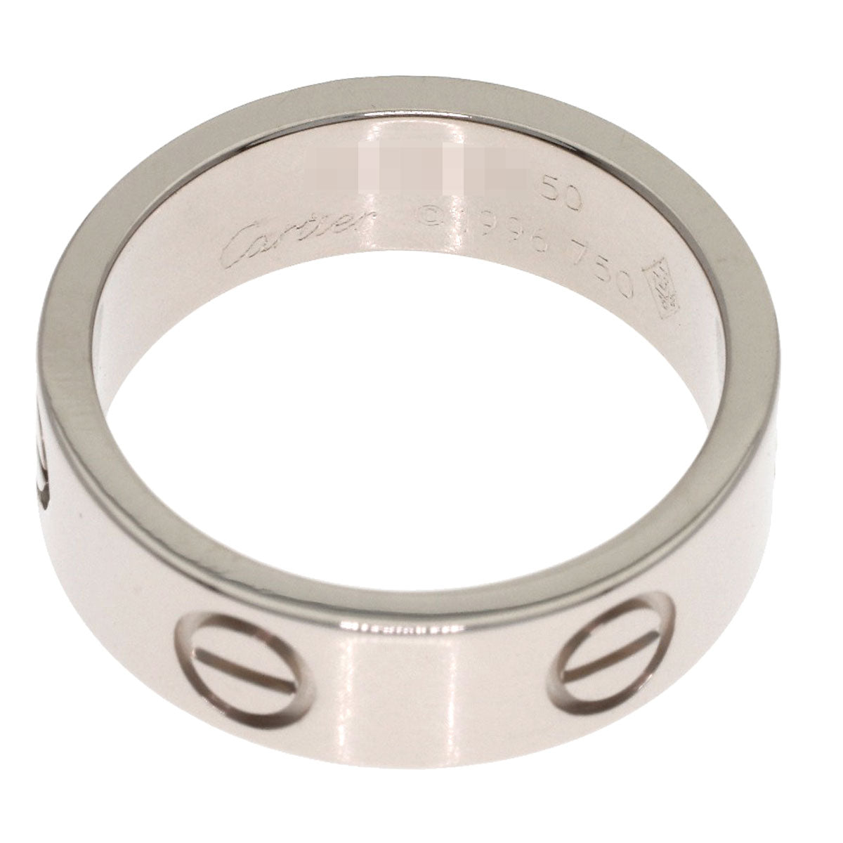 CARTIER love ring #50 Ring K18 White Gold Ladies [Used]