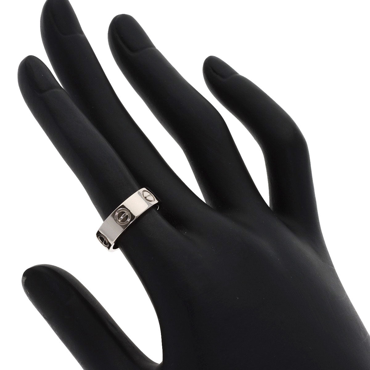 CARTIER love ring #50 Ring K18 White Gold Ladies [Used]