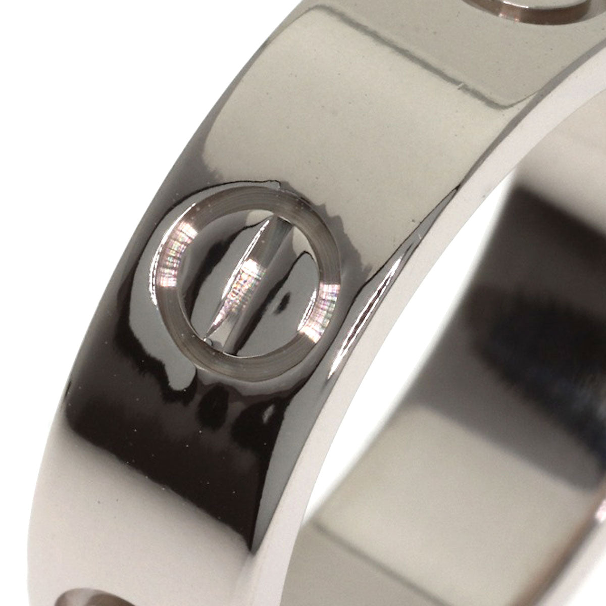 CARTIER love ring #50 Ring K18 White Gold Ladies [Used]