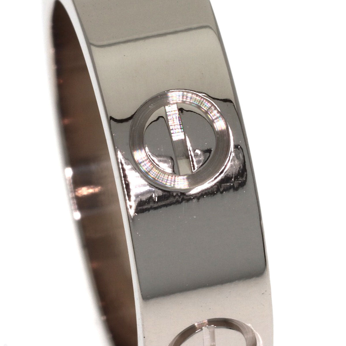 CARTIER love ring #50 Ring K18 White Gold Ladies [Used]