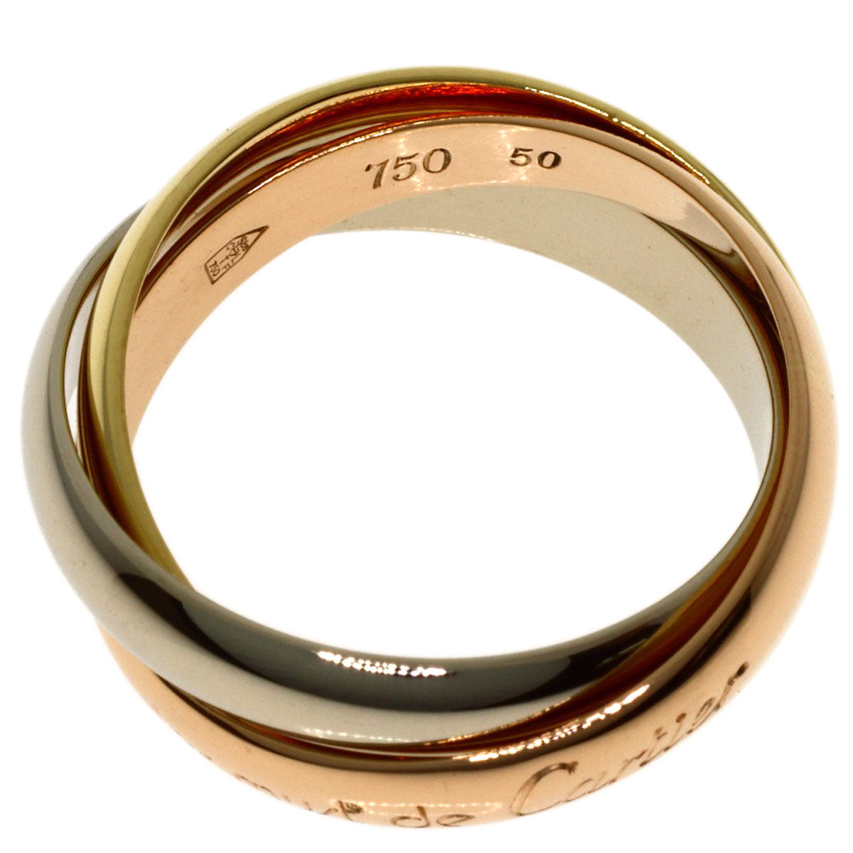 CARTIER Trinity #50 Ring K18 Yellow Gold K18 White GoldLadies [Used]