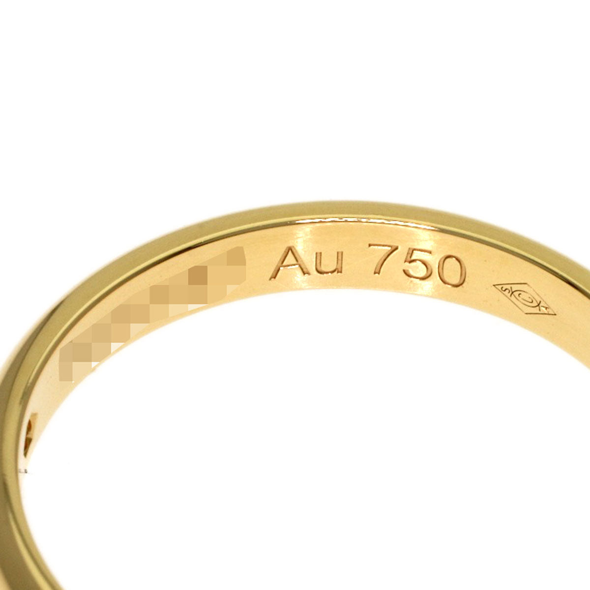 CARTIER Wedding 1P Diamond #49 Ring K18 Yellow Gold Ladies [Used]