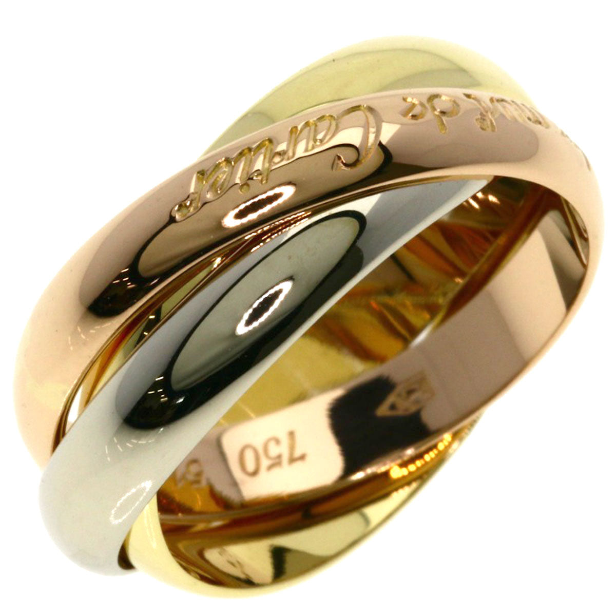 CARTIER Trinity #51 Ring K18 Yellow Gold K18 White GoldLadies [Used]