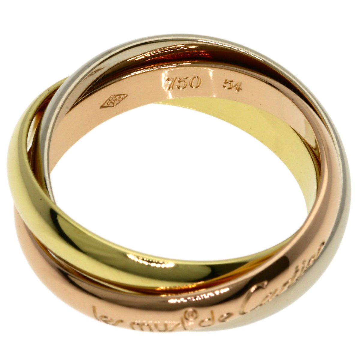 CARTIER Trinity #54 Ring K18 Yellow Gold K18 White GoldLadies [Used]