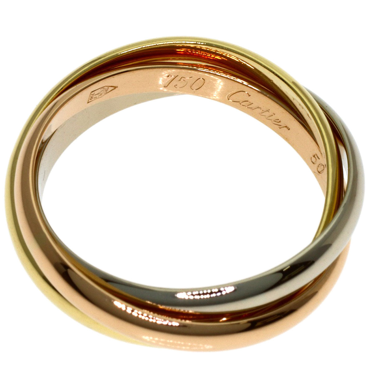 CARTIER Trinity SM #50 Ring K18 Yellow Gold K18 White GoldLadies [Used]