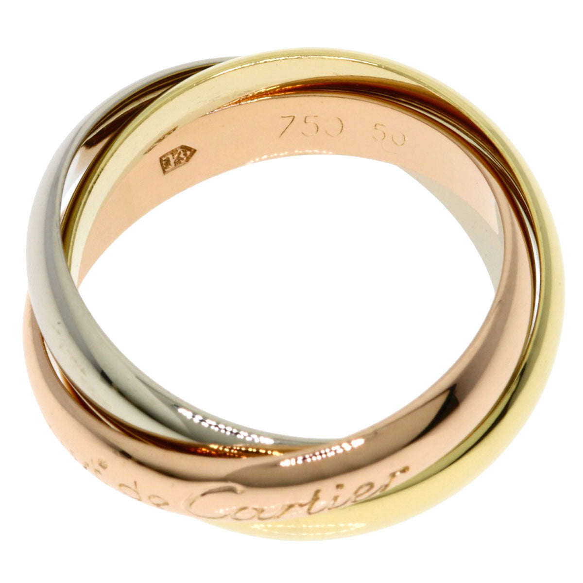 CARTIER Trinity #50 Ring K18 Pink Gold 18K Yellow GoldLadies [Used]