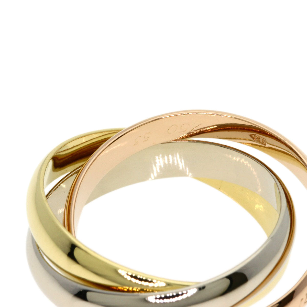 CARTIER Trinity #53 Ring K18 Yellow Gold 18K Pink GoldLadies [Used]
