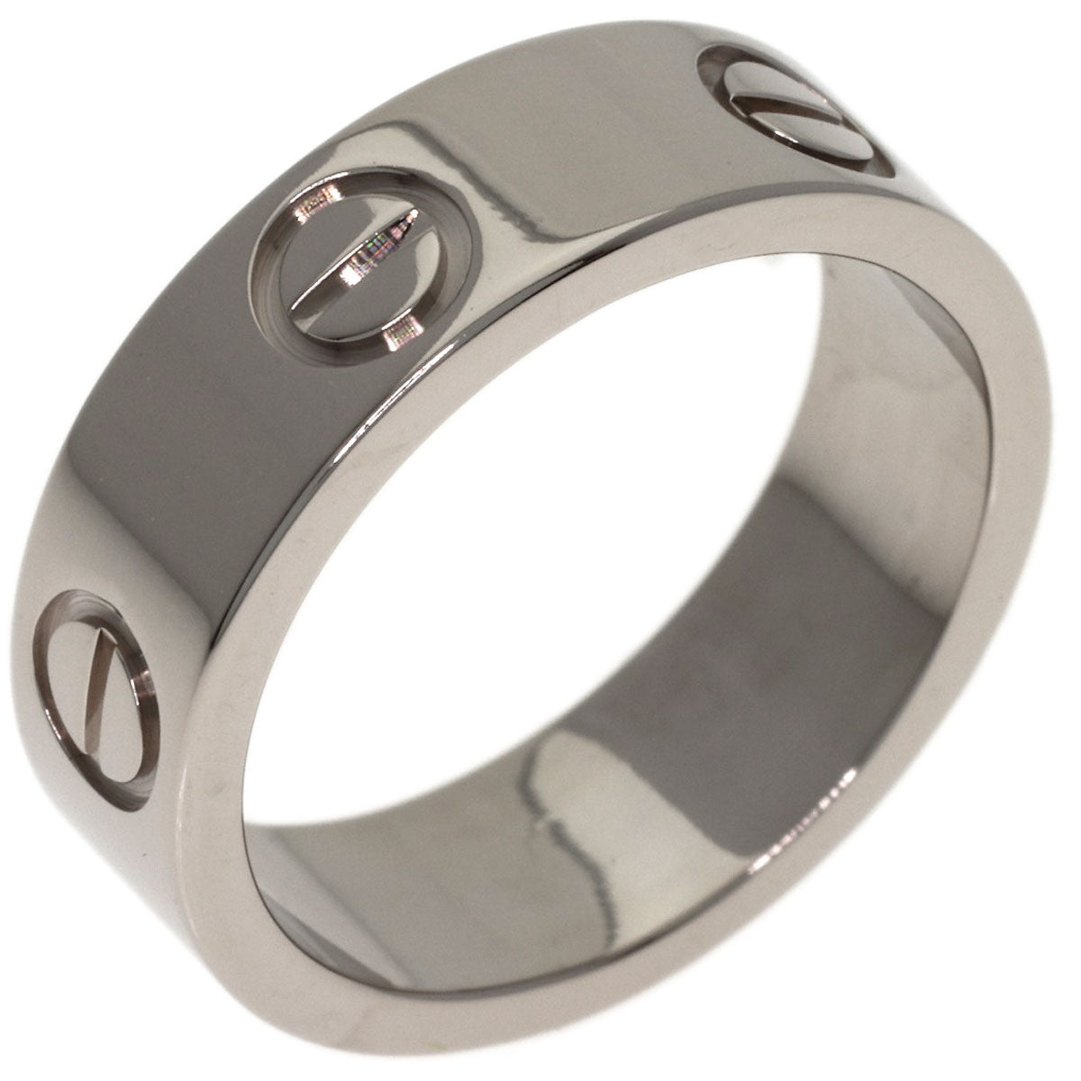 CARTIER love ring #49 Ring K18 White Gold Ladies [Used]