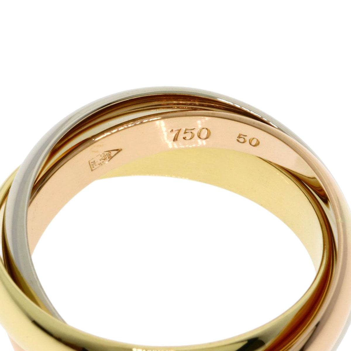 CARTIER Trinity #50 Ring K18 Pink Gold 18K Yellow GoldLadies [Used]