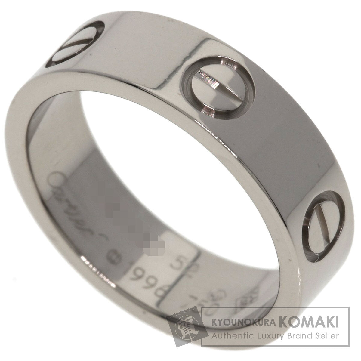 CARTIER love ring #52 Ring K18 White Gold Ladies [Used]