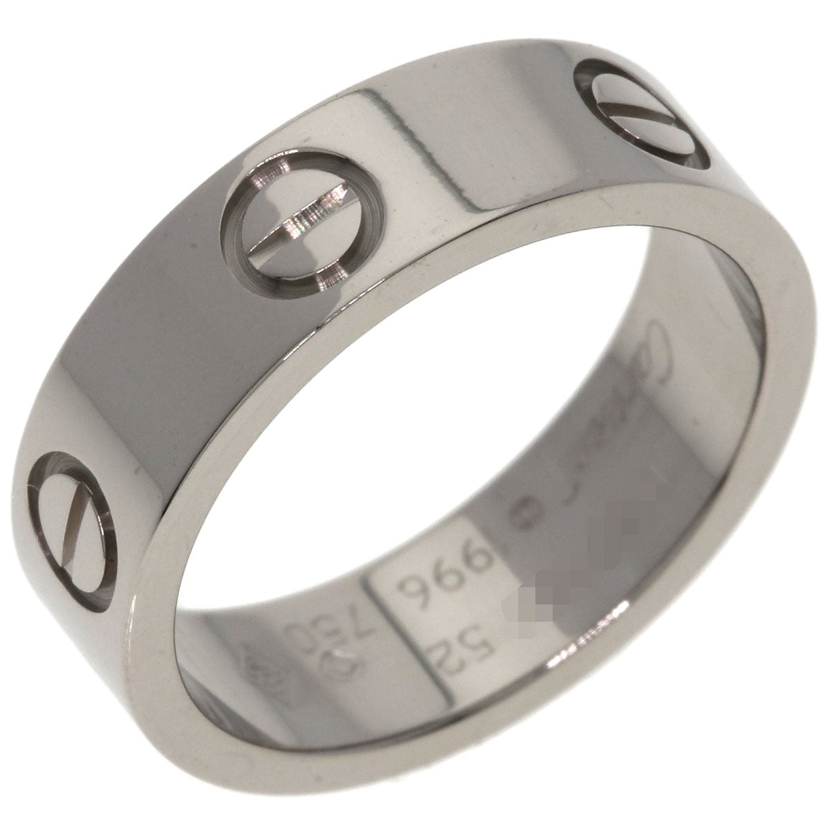CARTIER love ring #52 Ring K18 White Gold Ladies [Used]