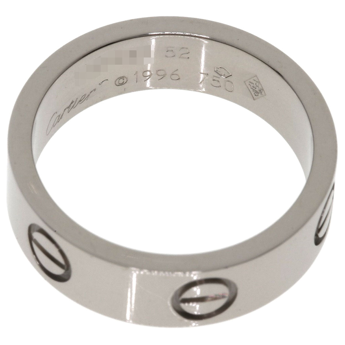 CARTIER love ring #52 Ring K18 White Gold Ladies [Used]