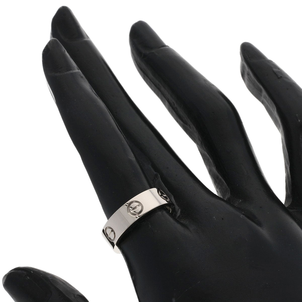 CARTIER love ring #52 Ring K18 White Gold Ladies [Used]