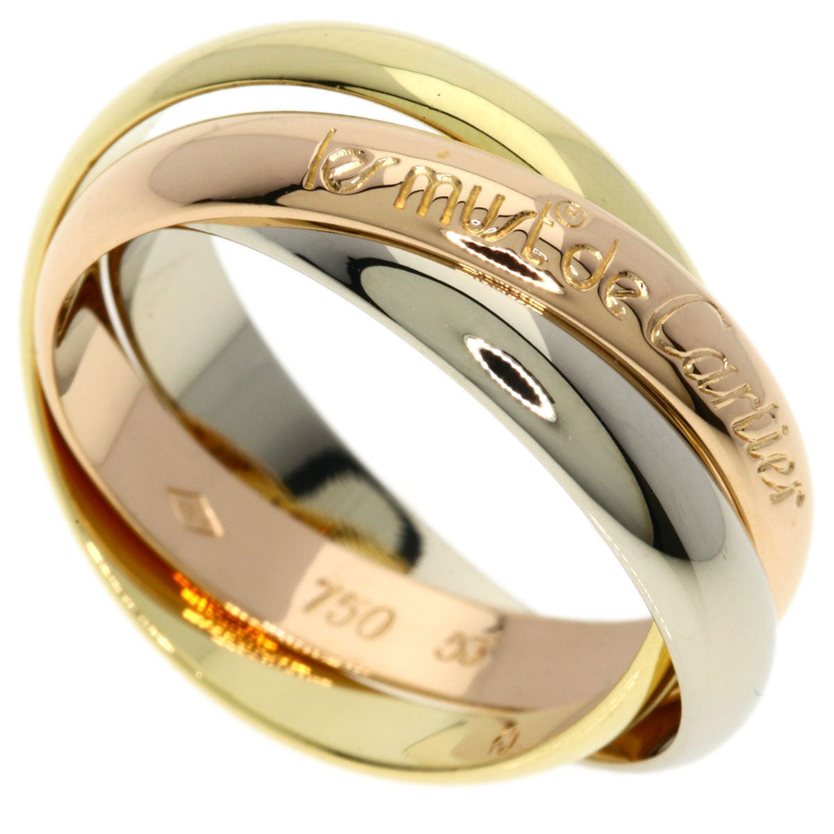 CARTIER Trinity #53 Ring K18 Yellow Gold 18K Pink GoldLadies [Used]