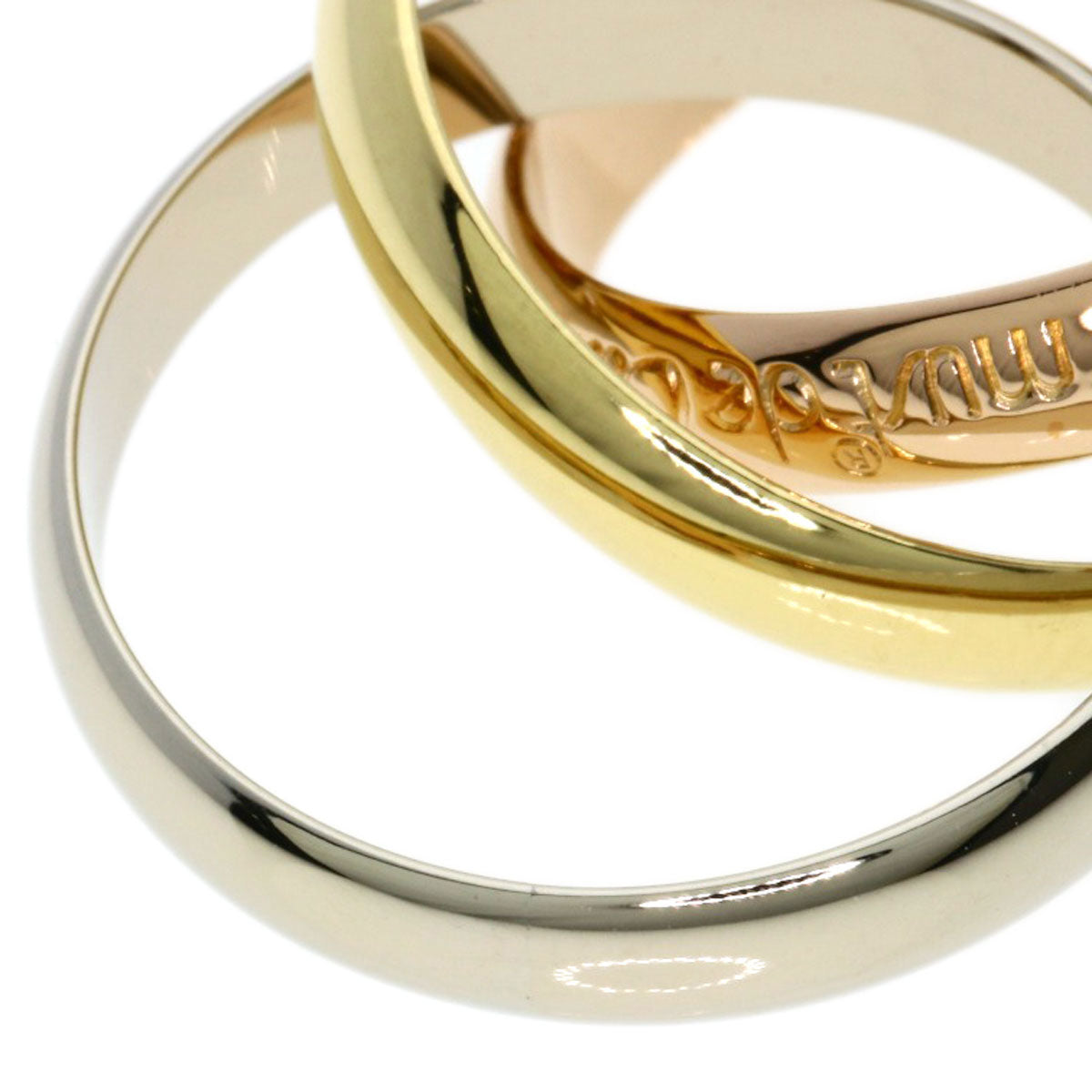 CARTIER Trinity #53 Ring K18 Yellow Gold 18K Pink GoldLadies [Used]