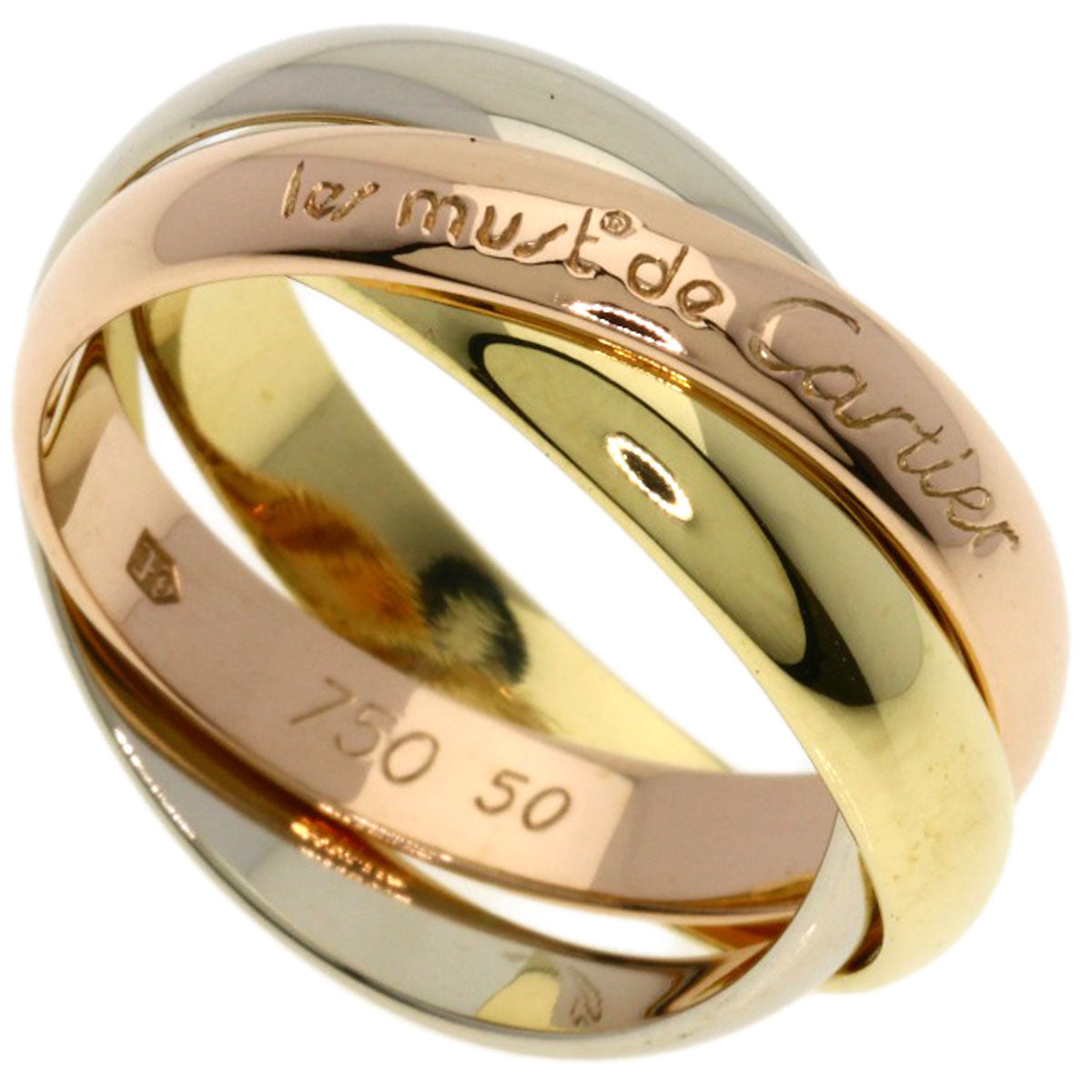 CARTIER Trinity #50 Ring K18 Yellow Gold K18 White GoldLadies [Used]