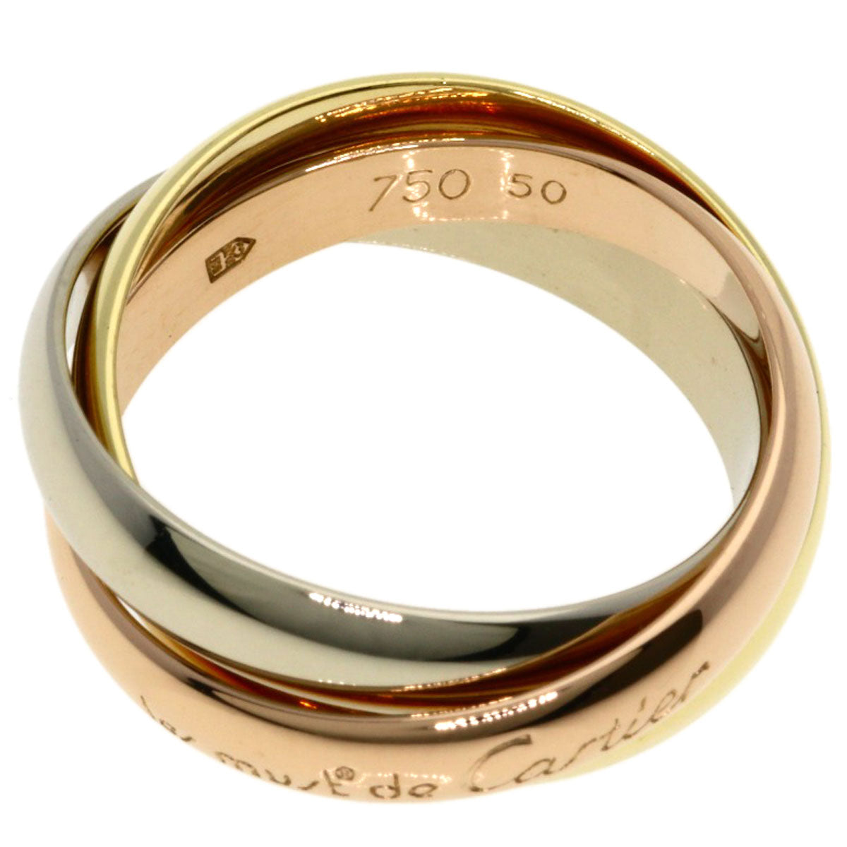 CARTIER Trinity #50 Ring K18 Yellow Gold K18 White GoldLadies [Used]