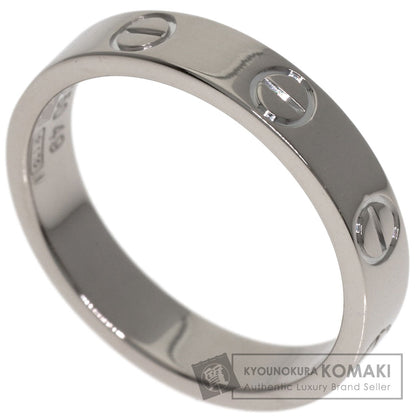 CARTIER Mini love ring #49 Ring K18 White Gold Ladies [Used]