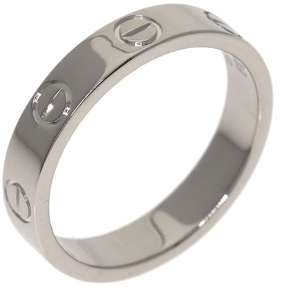 CARTIER Mini love ring #49 Ring K18 White Gold Ladies [Used]
