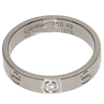 CARTIER Mini love ring #49 Ring K18 White Gold Ladies [Used]