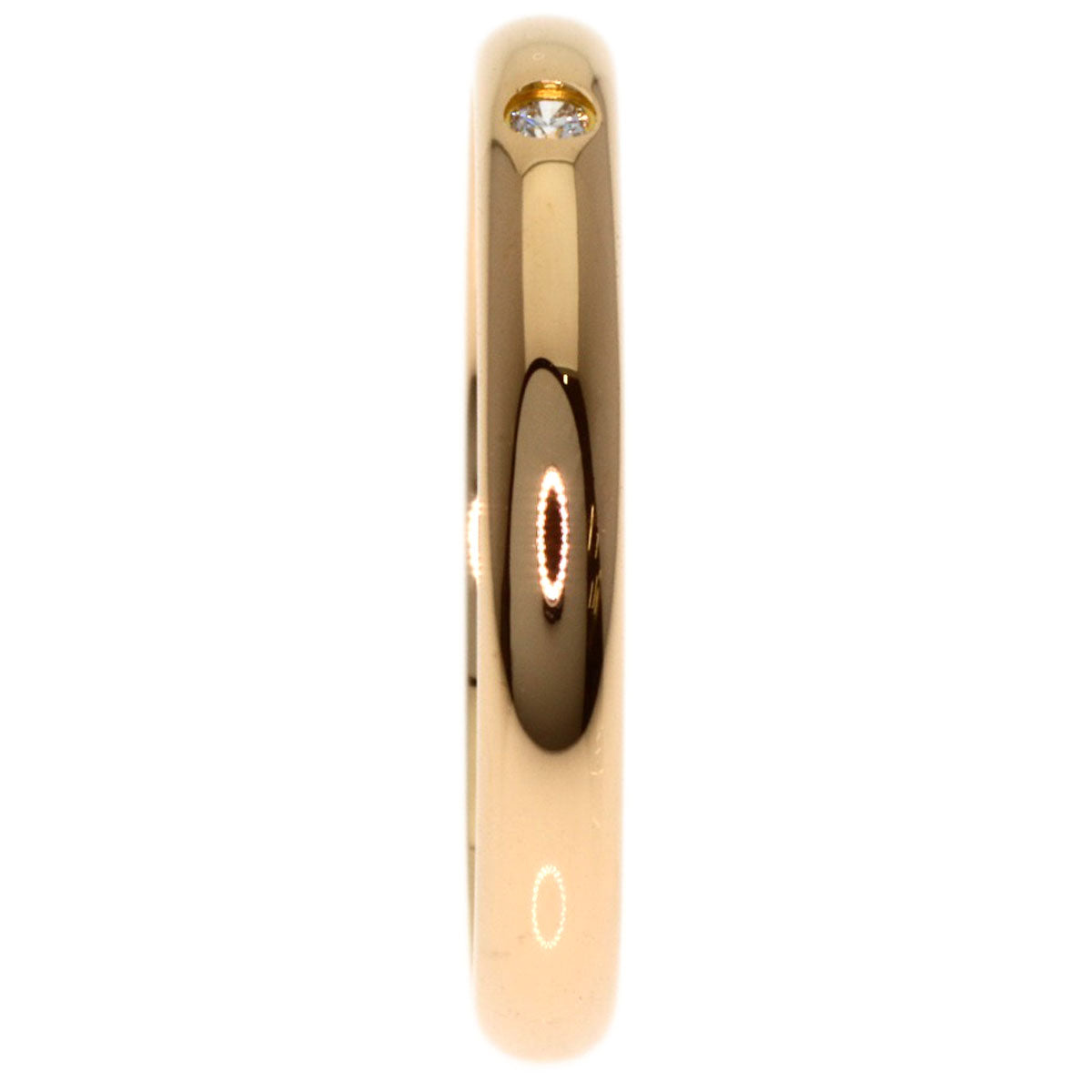 CARTIER Wedding 1P Diamond #49 Ring K18 Pink Gold Ladies [Used]