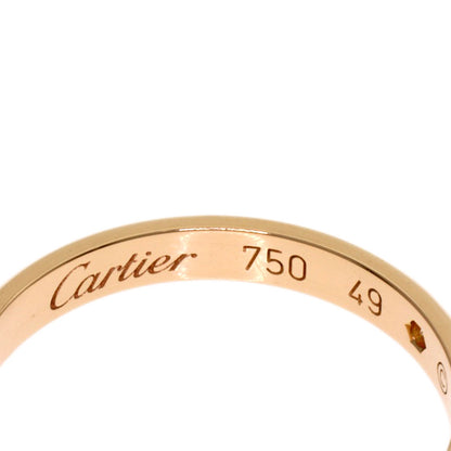 CARTIER Wedding 1P Diamond #49 Ring K18 Pink Gold Ladies [Used]