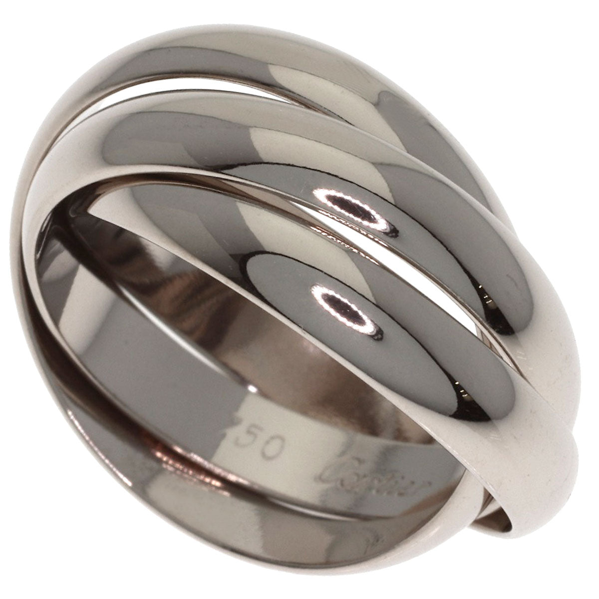 CARTIER Trinity #50 Ring K18 White Gold Ladies [Used]