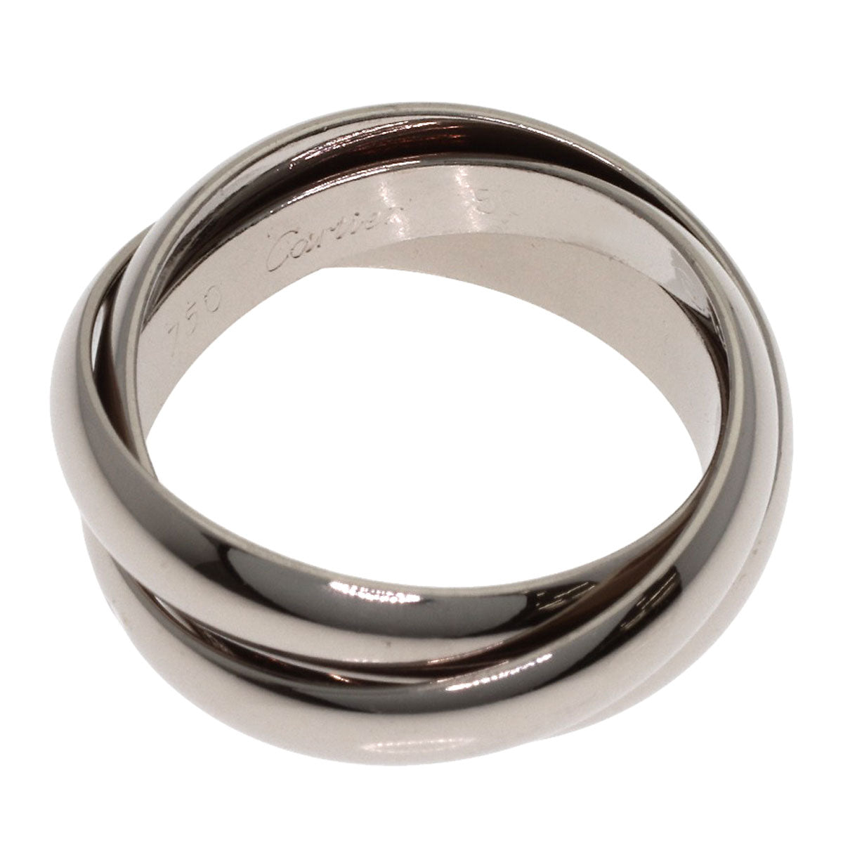 CARTIER Trinity #50 Ring K18 White Gold Ladies [Used]
