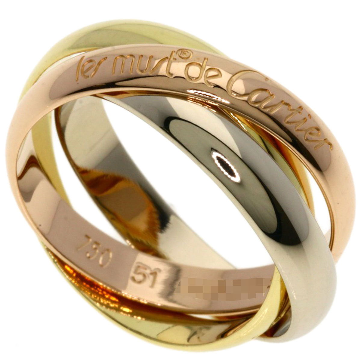 CARTIER Trinity #51 Ring K18 Yellow Gold K18 White GoldLadies [Used]