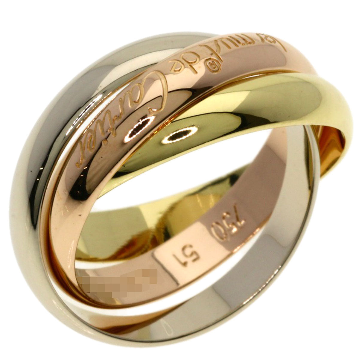 CARTIER Trinity #51 Ring K18 Yellow Gold K18 White GoldLadies [Used]
