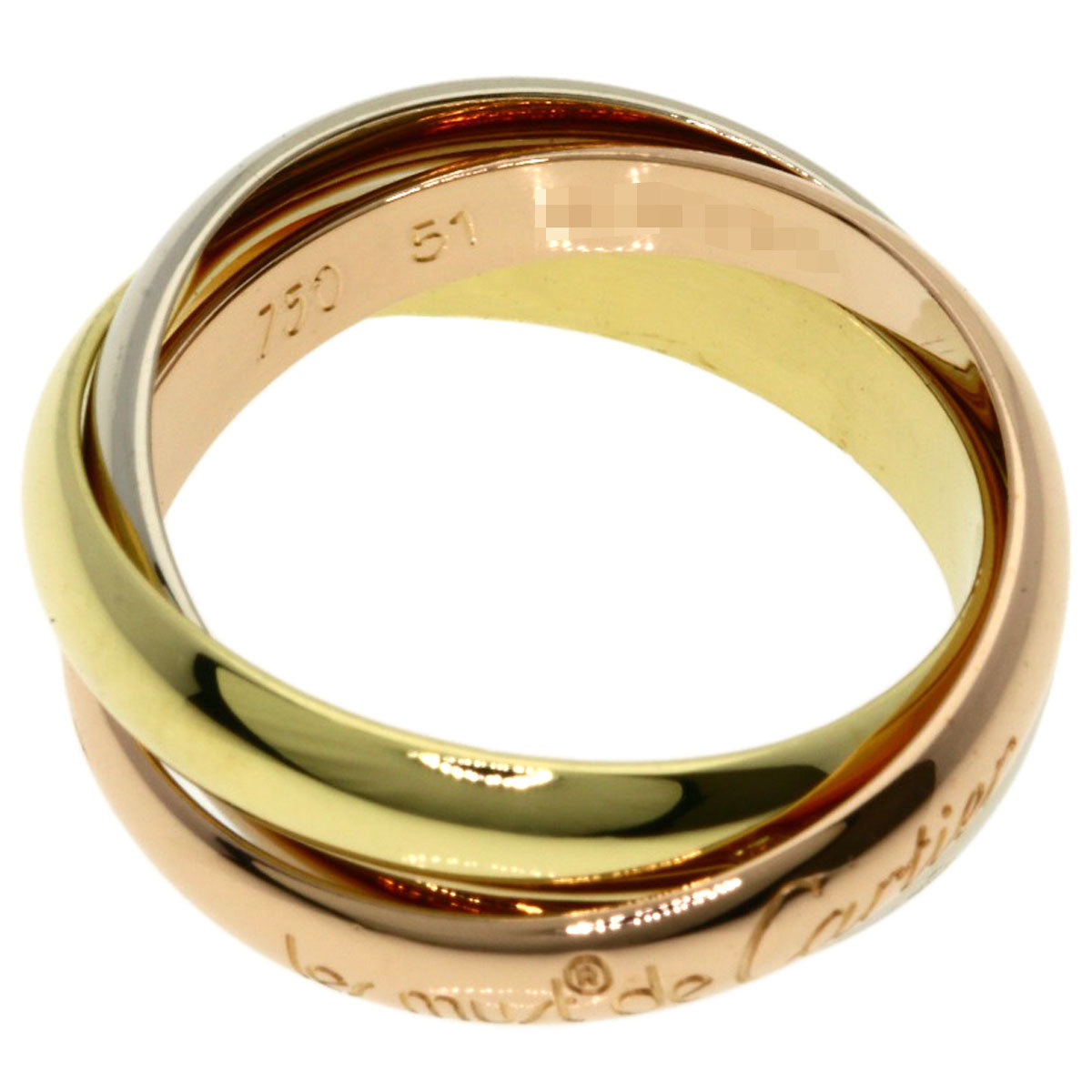 CARTIER Trinity #51 Ring K18 Yellow Gold K18 White GoldLadies [Used]