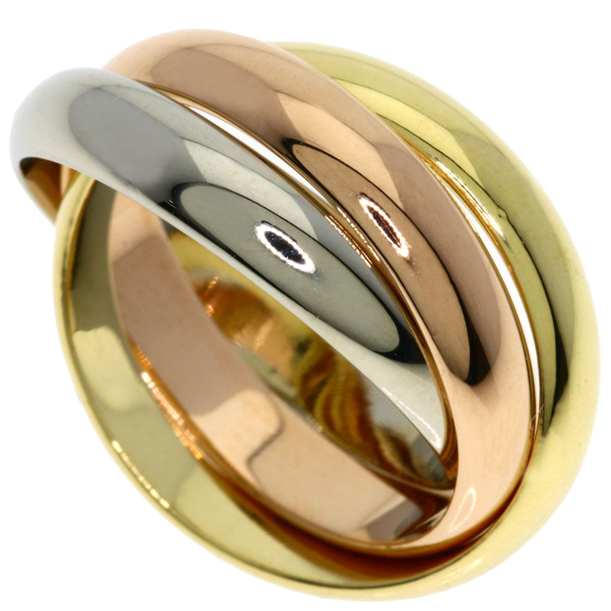 CARTIER Trinity MM #53 Ring K18 Yellow Gold 18K Pink GoldLadies [Used]