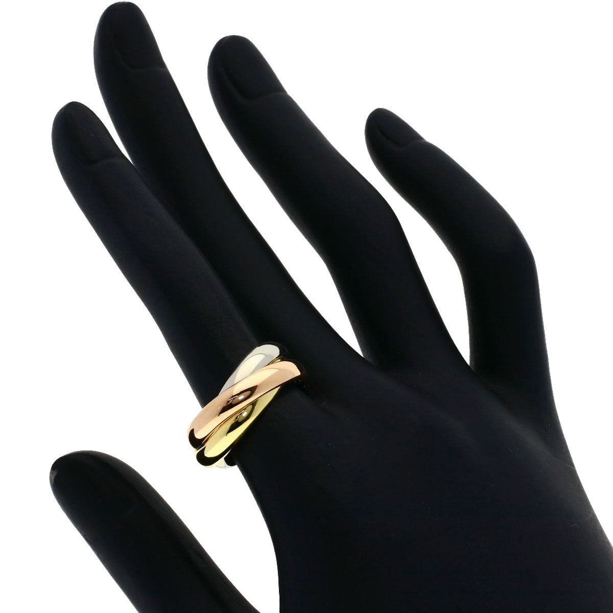 CARTIER Trinity MM #53 Ring K18 Yellow Gold 18K Pink GoldLadies [Used]