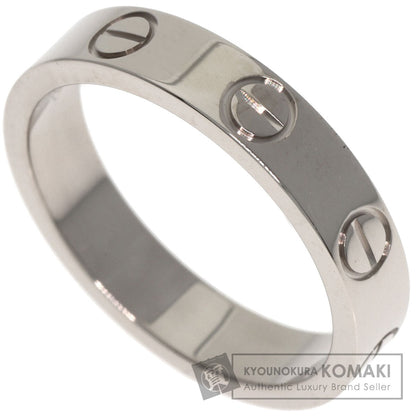 CARTIER Mini love ring # 47 Ring K18 White Gold Ladies [Used]