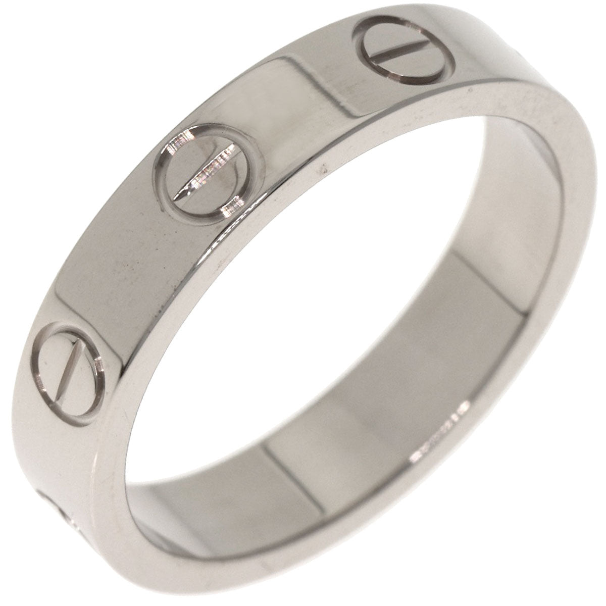 CARTIER Mini love ring # 47 Ring K18 White Gold Ladies [Used]