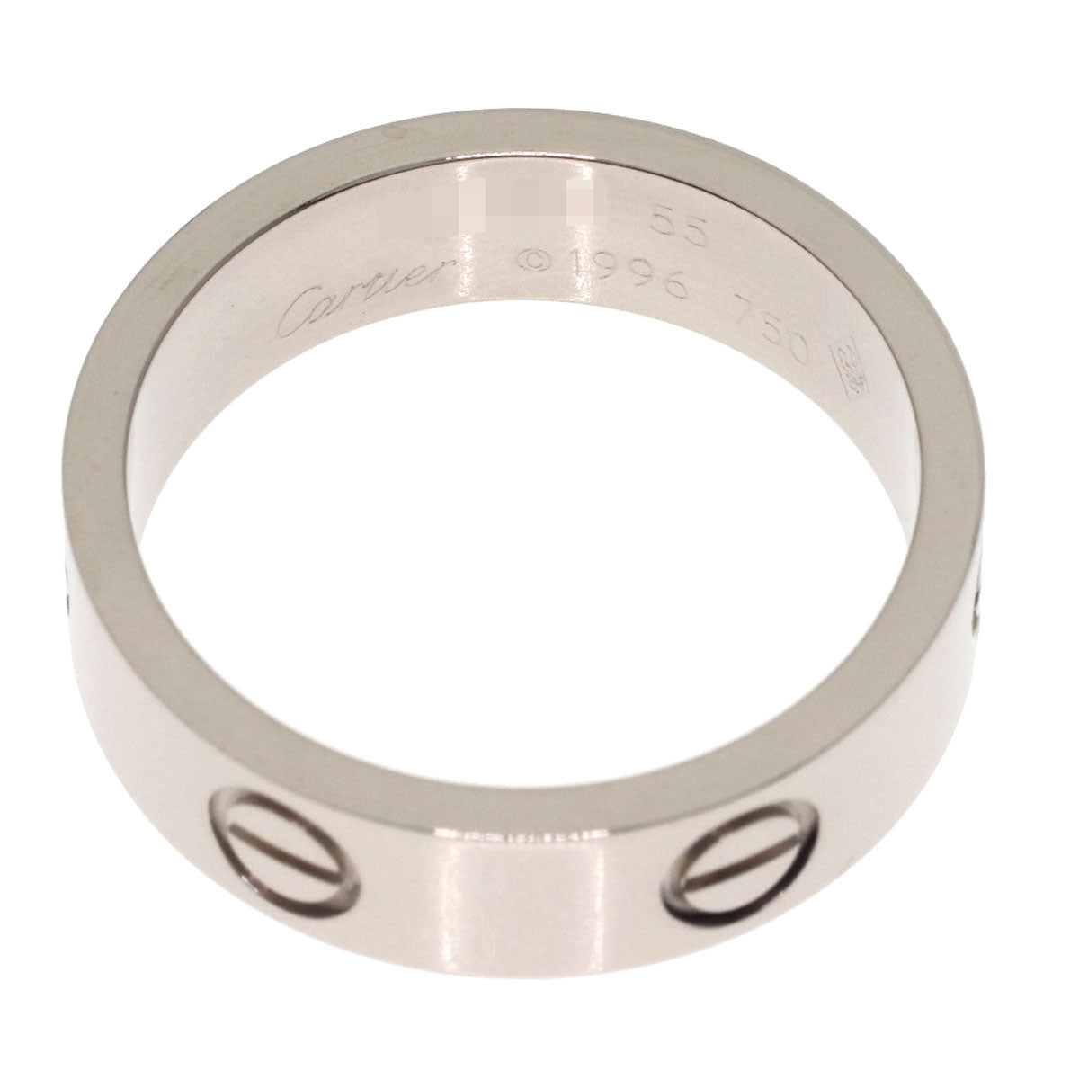 CARTIER love ring #55 Ring K18 White Gold Ladies [Used]