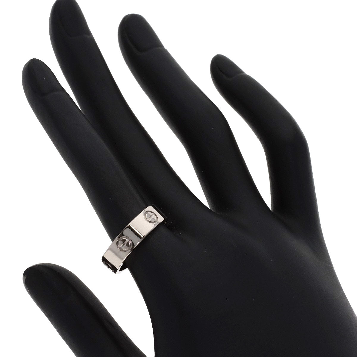 CARTIER love ring #55 Ring K18 White Gold Ladies [Used]