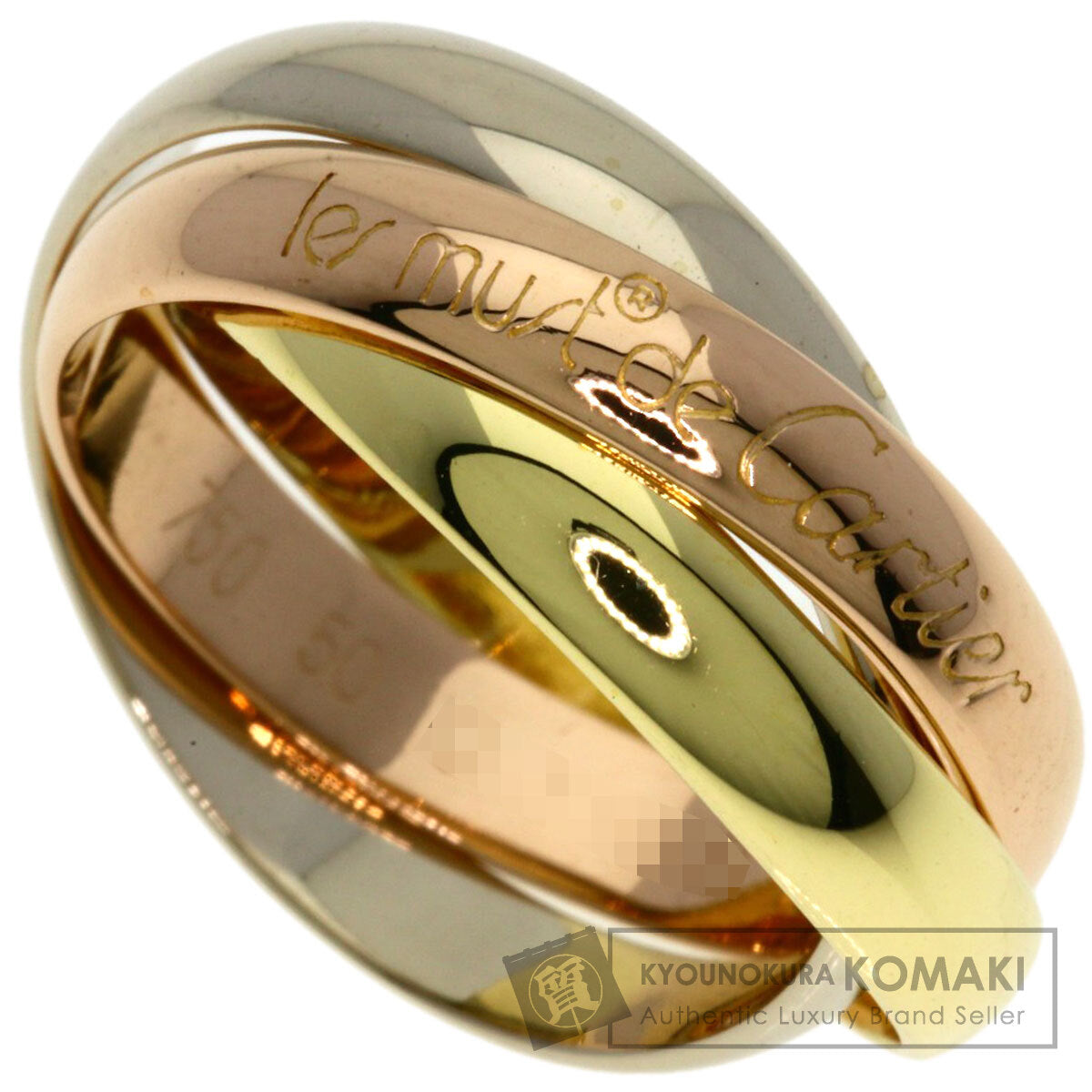 CARTIER Trinity #50 Ring K18 Yellow Gold K18 White GoldLadies [Used]