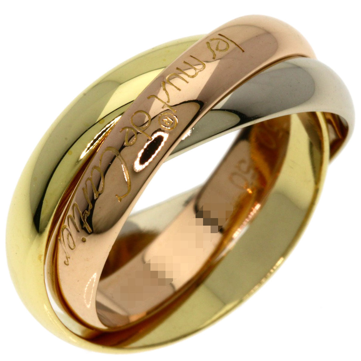 CARTIER Trinity #50 Ring K18 Yellow Gold K18 White GoldLadies [Used]