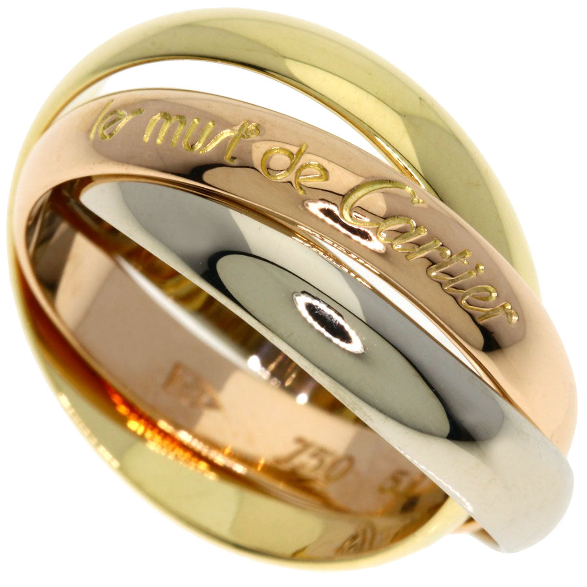 CARTIER Trinity #51 Ring K18 Yellow Gold 18K Pink GoldLadies [Used]