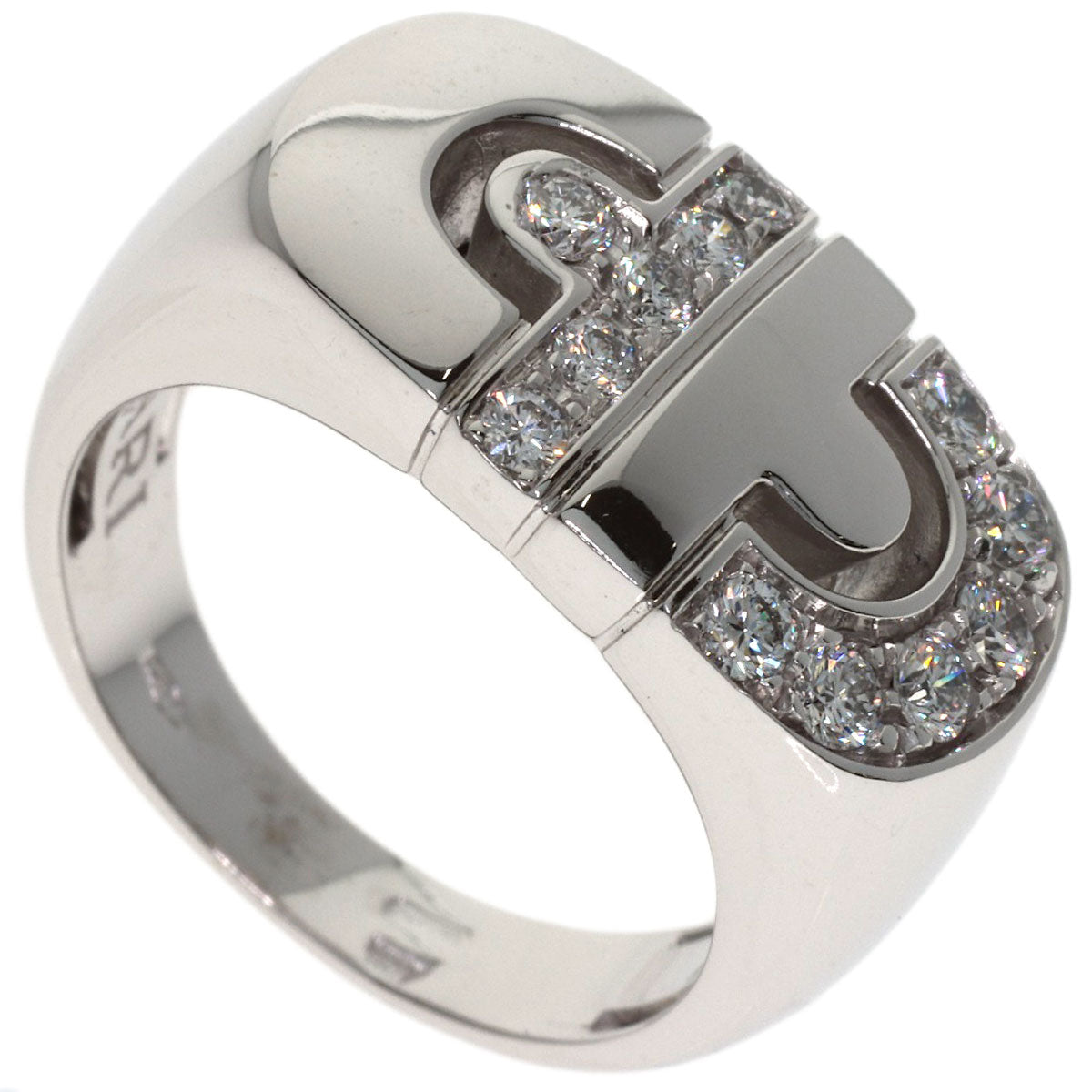 BVLGARI Parentesi Diamond Ring K18 White Gold Ladies [Used]
