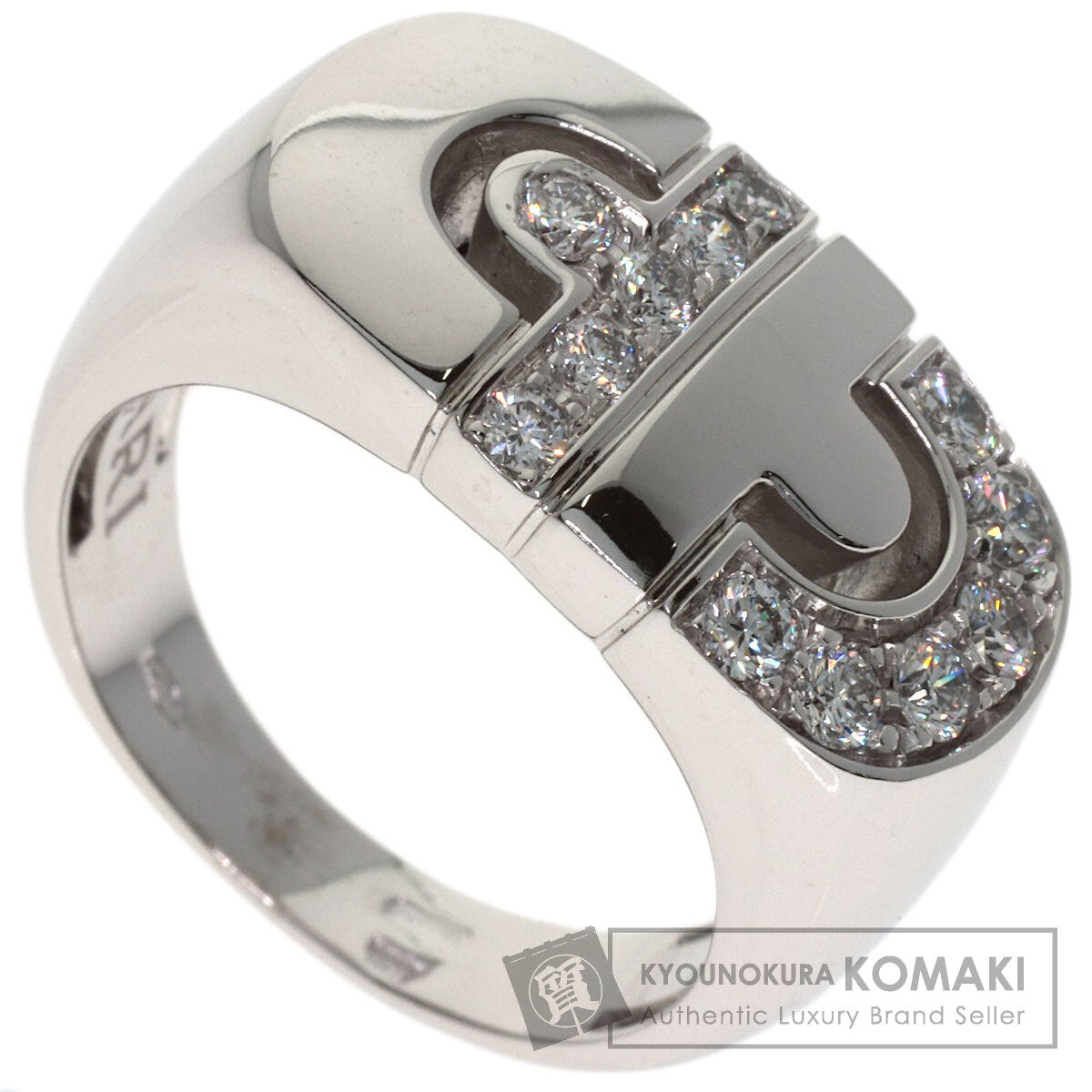 BVLGARI Parentesi Diamond Ring K18 White Gold Ladies [Used]