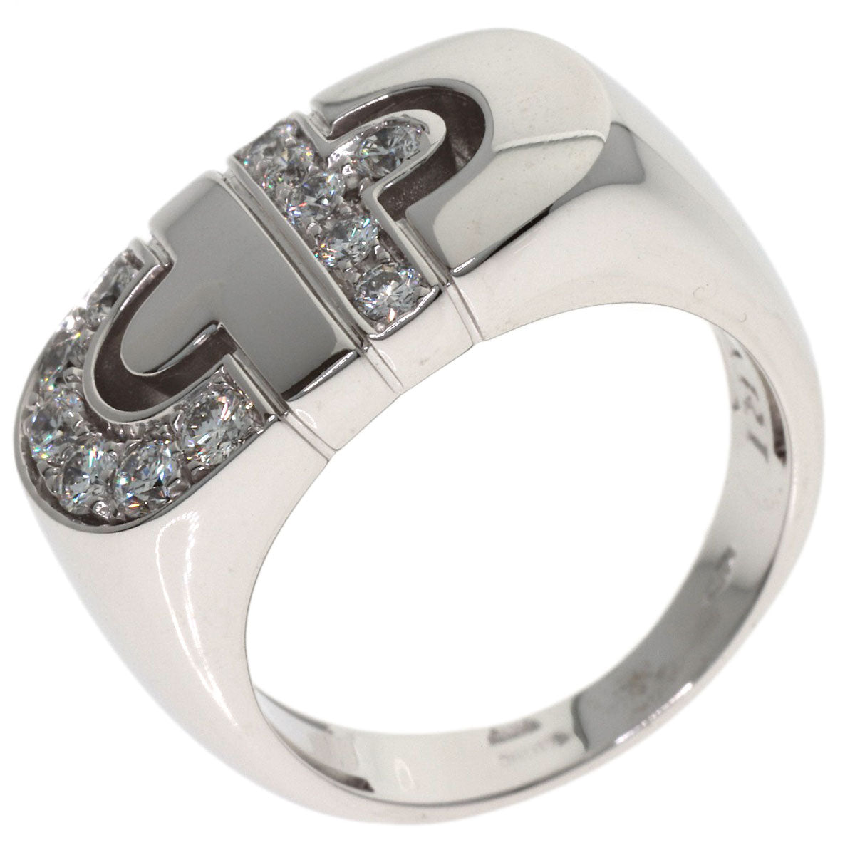 BVLGARI Parentesi Diamond Ring K18 White Gold Ladies [Used]