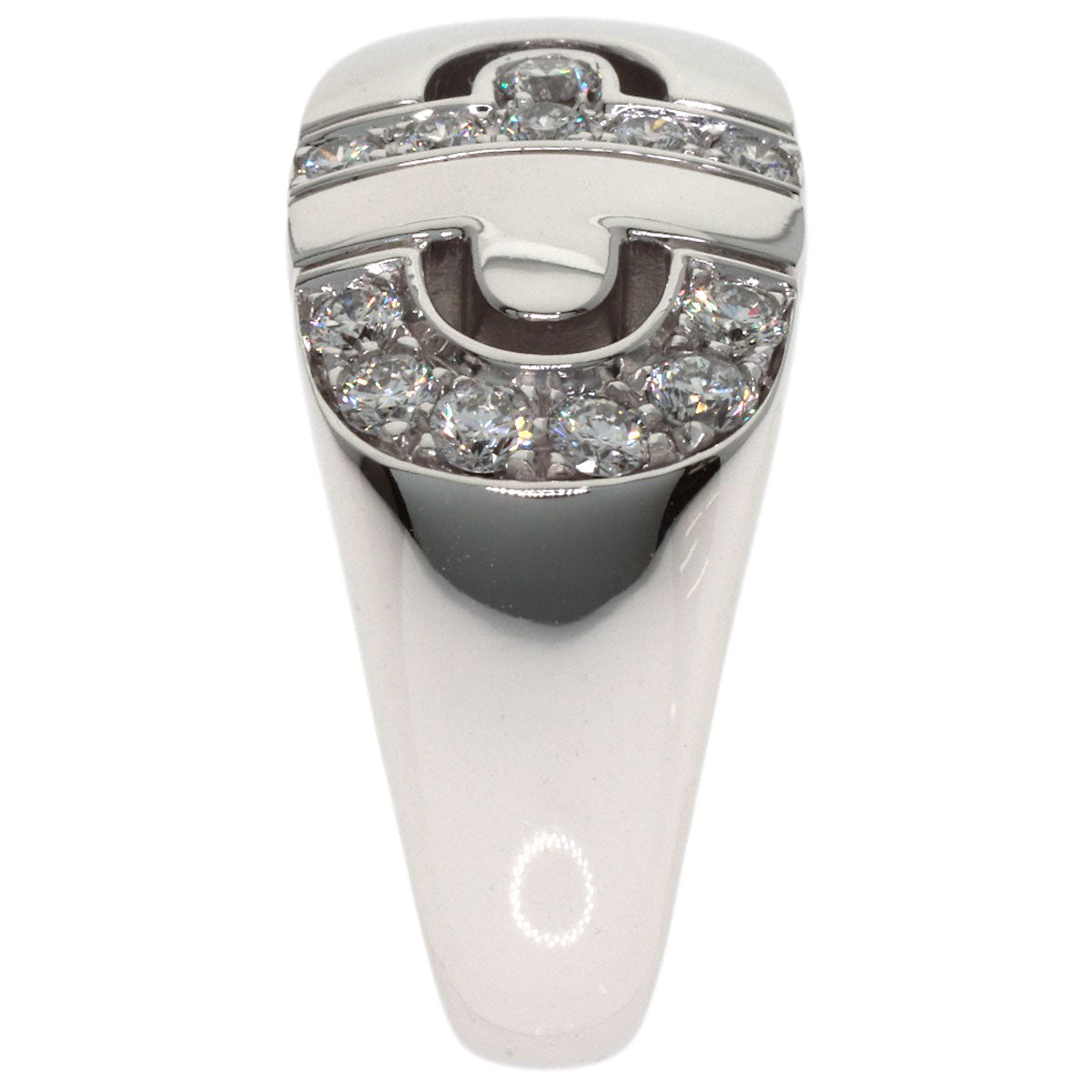 BVLGARI Parentesi Diamond Ring K18 White Gold Ladies [Used]