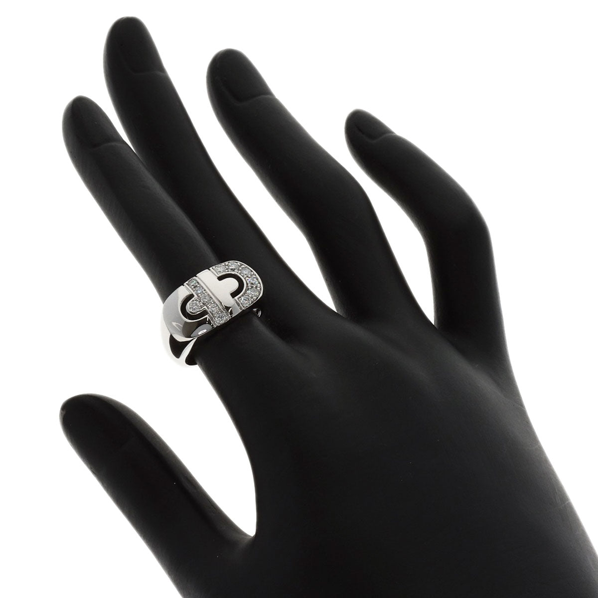 BVLGARI Parentesi Diamond Ring K18 White Gold Ladies [Used]
